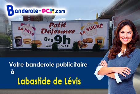 Création maquette gratuite de votre banderole pas cher à Labastide-de-Lévis (Tarn/81150)