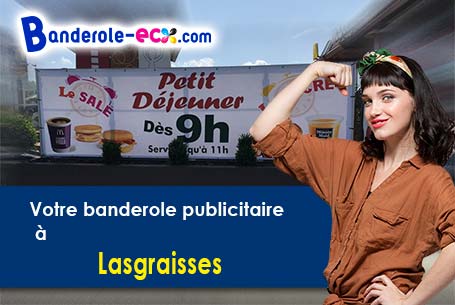 Création graphique offerte de votre banderole publicitaire à Lasgraisses (Tarn/81300)