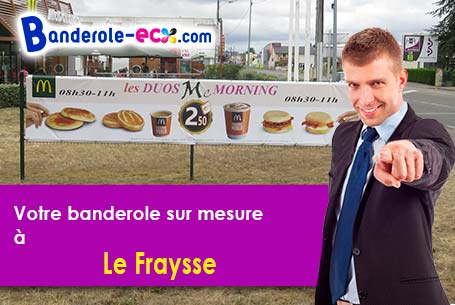 Création graphique offerte de votre banderole publicitaire à Le Fraysse (Tarn/81430)