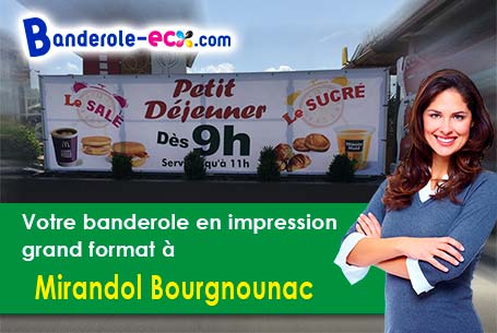 Création maquette inclus pour votre banderole personnalisée à Mirandol-Bourgnounac (Tarn/81190)