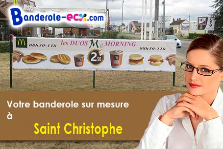 Création maquette inclus pour votre banderole personnalisée à Saint-Christophe (Tarn/81190)