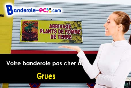 Création graphique offerte de votre banderole publicitaire à Grues (Vendée/85580)