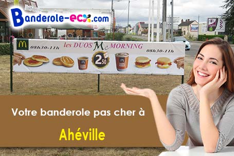 Création graphique inclus pour votre banderole publicitaire à Ahéville (Vosges/88500)