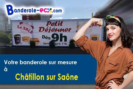 Création graphique gratuite de votre banderole publicitaire à Châtillon-sur-Saône (Vosges/88410)