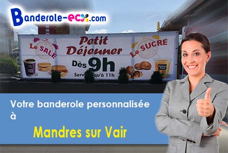 Création maquette gratuite de votre banderole pas cher à Mandres-sur-Vair (Vosges/88800)