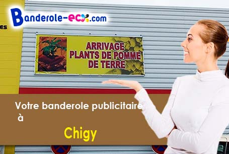 Création graphique inclus pour votre banderole publicitaire à Chigy (Yonne/89190)