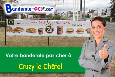 Création graphique inclus pour votre banderole publicitaire à Cruzy-le-Châtel (Yonne/89740)