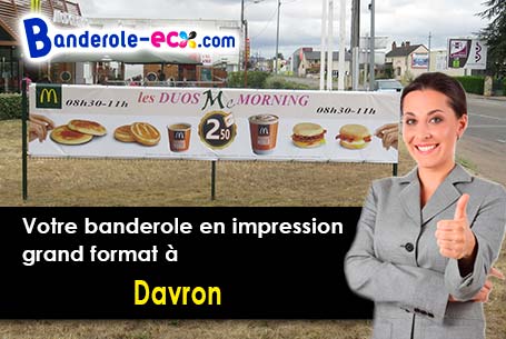 Création maquette offerte de votre banderole publicitaire à Davron (Yvelines/78810)
