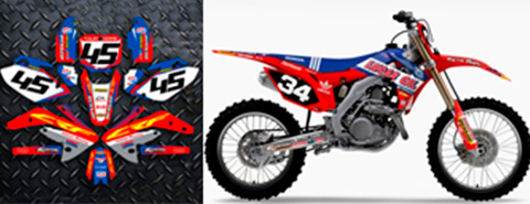 Kit déco adhésif mxgraphic pour motocross