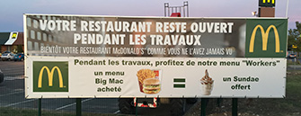 Banderole publicitaire standard