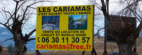 Banderole publicitaire couchée