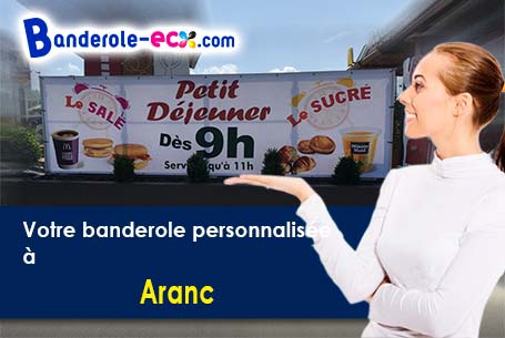 Banderole personnalisée sur mesure à Aranc (Ain/1110)