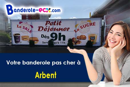 Banderole personnalisée sur mesure à Arbent (Ain/1100)