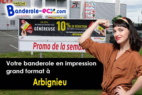 Banderole personnalisée sur mesure à Arbignieu (Ain/1300)