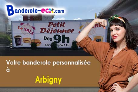 Banderole publicitaire sur mesure à Arbigny (Ain/1190)