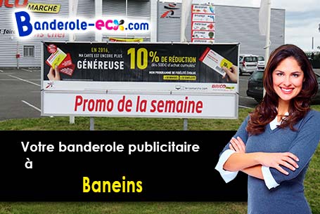 Banderole pas cher sur mesure à Baneins (Ain/1990)