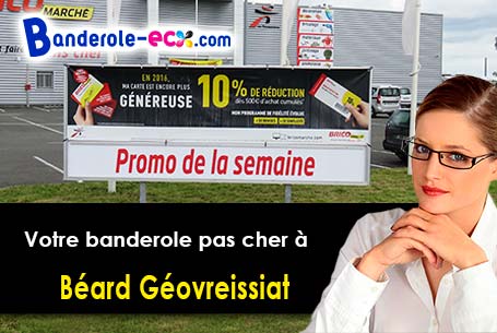 Banderole personnalisée sur mesure à Béard-Géovreissiat (Ain/1460)