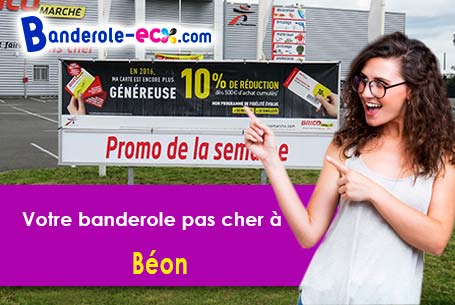 Banderole personnalisée sur mesure à Béon (Ain/1350)