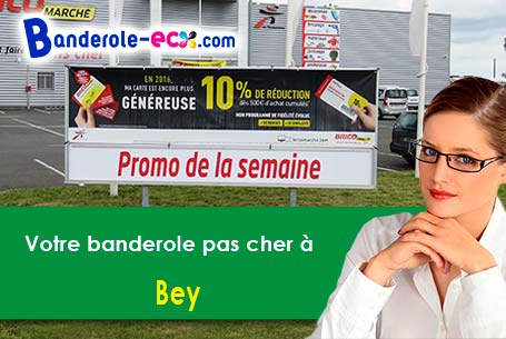 Banderole personnalisée sur mesure à Bey (Ain/1290)