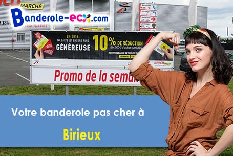 Banderole personnalisée sur mesure à Birieux (Ain/1330)