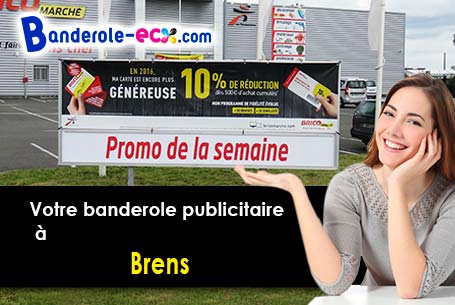 Banderole personnalisée sur mesure à Brens (Ain/1300)