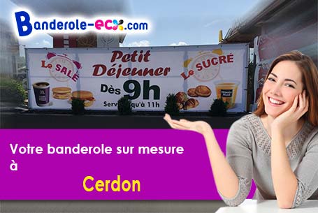 Banderole personnalisée sur mesure à Cerdon (Ain/1450)