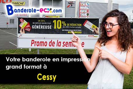 Banderole personnalisée sur mesure à Cessy (Ain/1170)