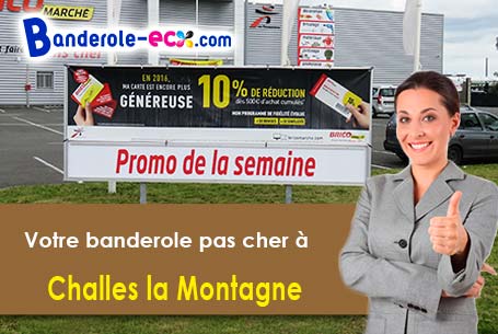 Banderole personnalisée sur mesure à Challes-la-Montagne (Ain/1450)