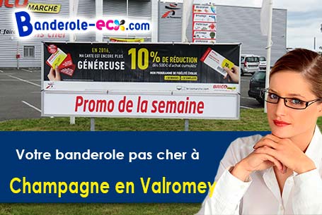 Banderole publicitaire sur mesure à Champagne-en-Valromey (Ain/1260)