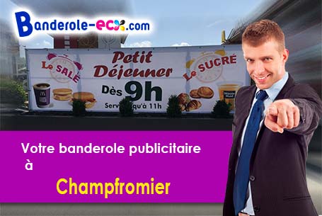 Banderole personnalisée sur mesure à Champfromier (Ain/1410)