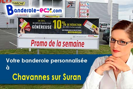 Banderole personnalisée sur mesure à Chavannes-sur-Suran (Ain/1250)