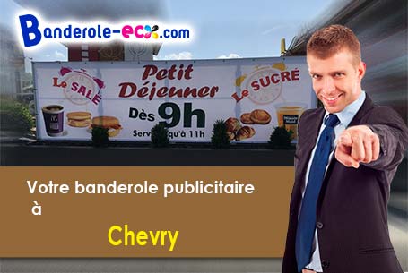 Banderole publicitaire sur mesure à Chevry (Ain/1170)