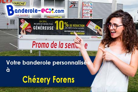 Banderole personnalisée sur mesure à Chézery-Forens (Ain/1200)