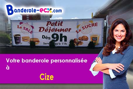 Banderole publicitaire sur mesure à Cize (Ain/1250)