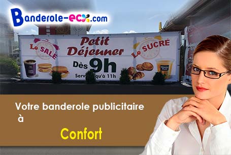 Banderole pas cher sur mesure à Confort (Ain/1200)