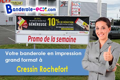 Banderole publicitaire sur mesure à Cressin-Rochefort (Ain/1350)