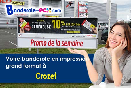 Banderole personnalisée sur mesure à Crozet (Ain/1170)