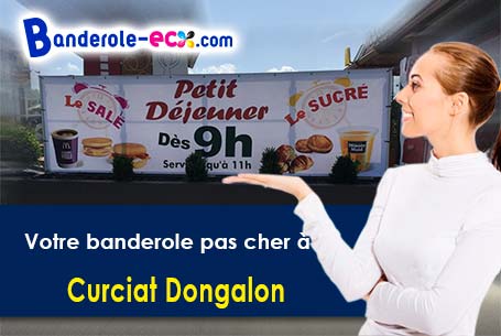 Banderole pas cher sur mesure à Curciat-Dongalon (Ain/1560)