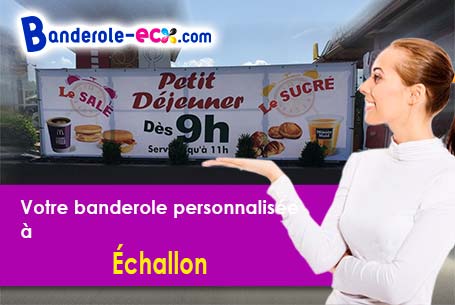 Banderole publicitaire sur mesure à Échallon (Ain/1130)