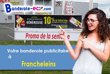 Banderole personnalisée sur mesure à Francheleins (Ain/1090)