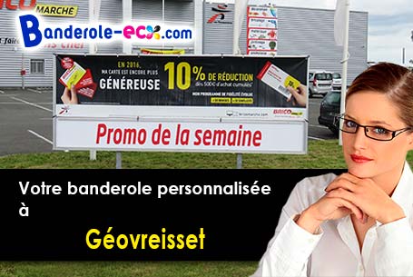 Banderole publicitaire sur mesure à Géovreisset (Ain/1100)