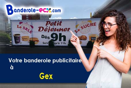 Banderole publicitaire sur mesure à Gex (Ain/1170)