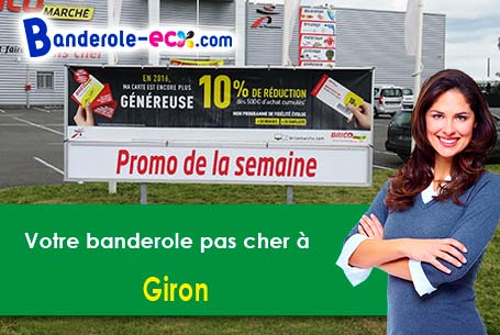 Banderole pas cher sur mesure à Giron (Ain/1130)