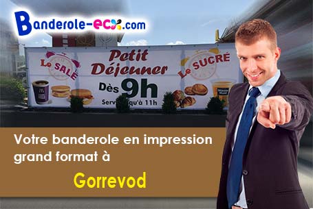 Banderole personnalisée sur mesure à Gorrevod (Ain/1190)