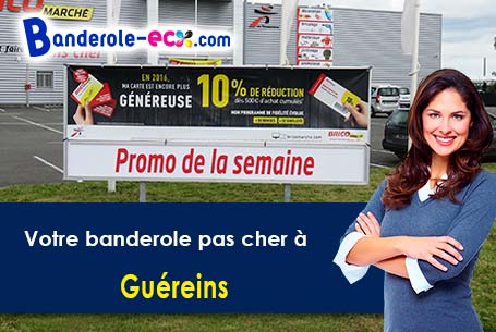 Banderole personnalisée sur mesure à Guéreins (Ain/1090)