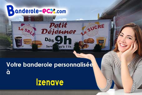 Banderole publicitaire sur mesure à Izenave (Ain/1430)