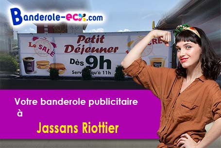 Banderole pas cher sur mesure à Jassans-Riottier (Ain/1480)