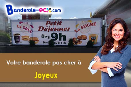 Banderole publicitaire sur mesure à Joyeux (Ain/1800)