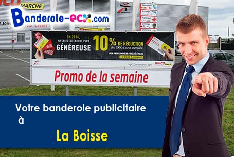 Banderole personnalisée sur mesure à La Boisse (Ain/1120)