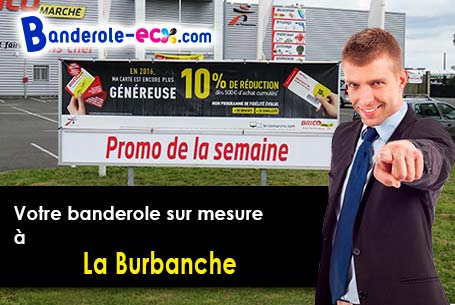 Banderole publicitaire sur mesure à La Burbanche (Ain/1510)